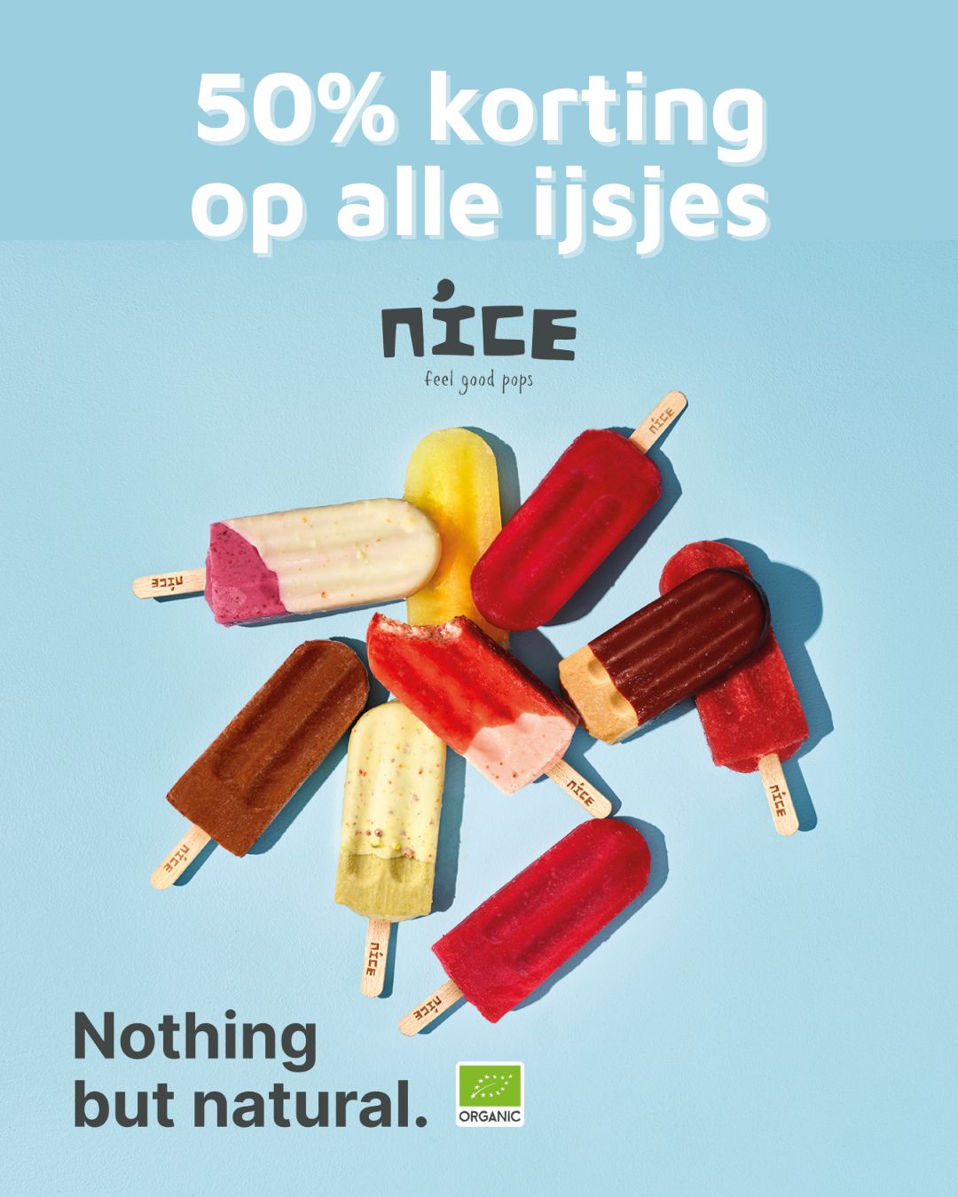 Grijp je kans! 50% korting op al onze heerlijke ijsjes.
Onze vriezer was kapot. Hierdoor hebben de ijsjes een klein beetje extra ijsvoriming gekregen. Niet minder lekker maar wel iets minder mooi. De vriezer moet leeg dus kom langs om een heerlijk ijsje te proeven of je eigen vriezer vol te gooien😍