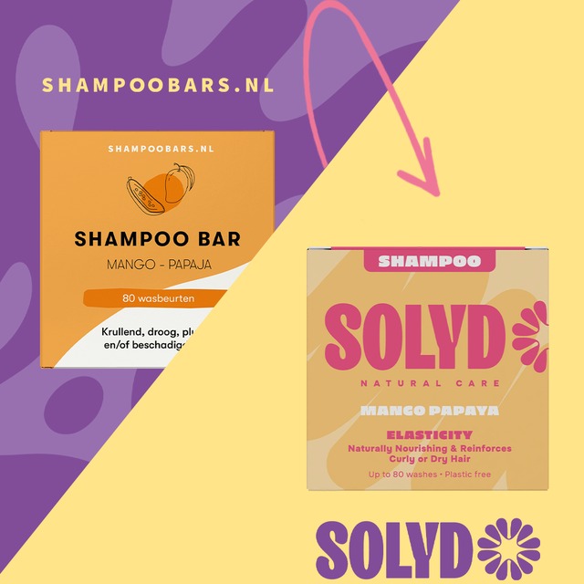 Van ShampooBars naar SOLYD
Deze fijne verzorgingsproducten krijgen een nieuwe uitstraling en naam!
Voor jou verandert er weinig:
De producten blijven hetzelfde
De kwaliteit blijft hetzelfde
De vertrouwde geuren blijven
SOLYD. De vertrouwde Bars van ShampooBars, in een nieuw jasje.