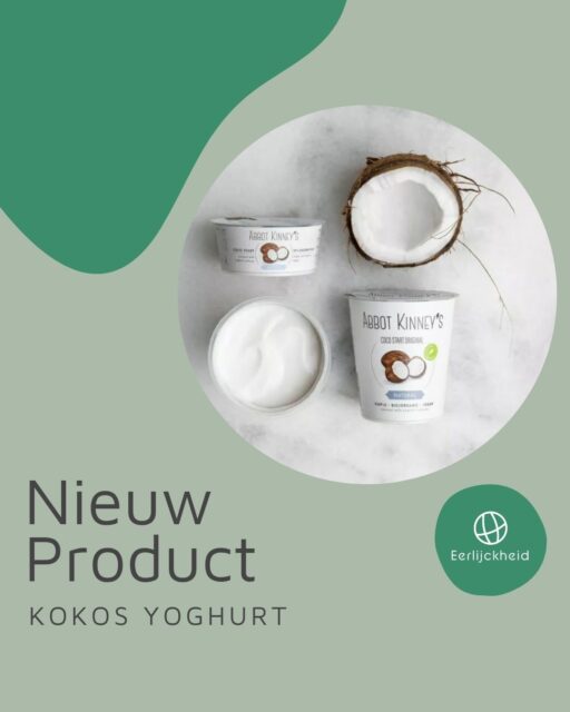 Nieuwe producten!
Kokos yoghurt. 
Plantaardig genieten doe je met deze kokos variatie op yoghurt.