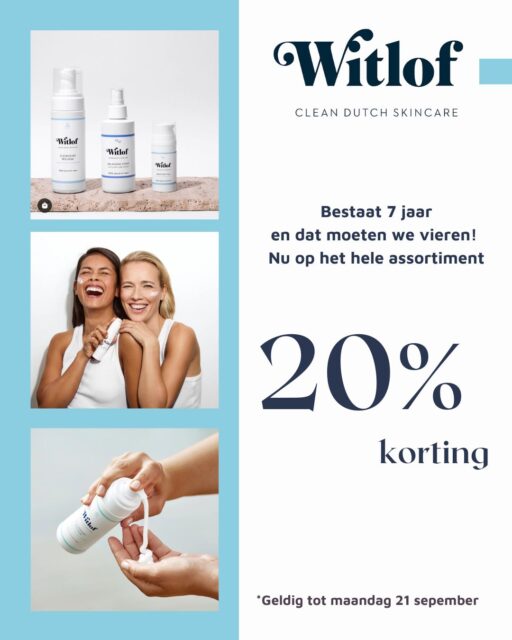 Actie! Witlof bestaat 7 jaar en dat moeten we vieren!

Nu 20% korting op he hele assortiment tot 21 september.
