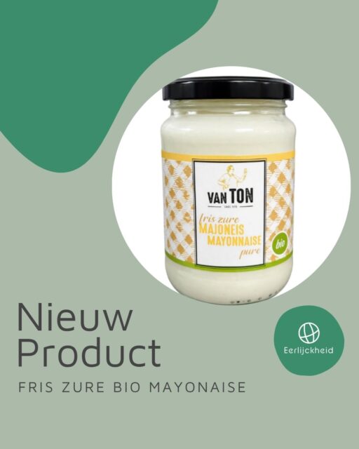 Nog meer nieuwe producten:
Biologische mosterd & mayonnaise van van ton.😍